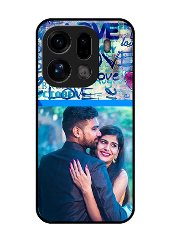 Oppo Find X9 Pro 5G Custom Glass Phone Case - Colorful Love Design