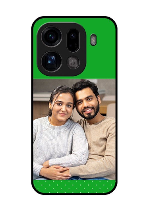 Oppo Find X9 Pro 5G Custom Glass Phone Case - Green Pattern Design