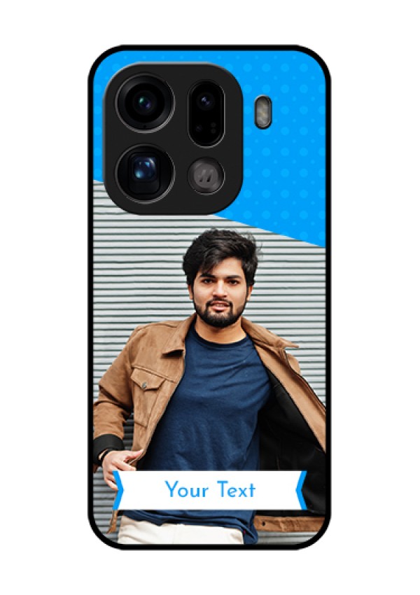 Oppo Find X9 Pro 5G Custom Glass Phone Case - Simple Blue Color Design