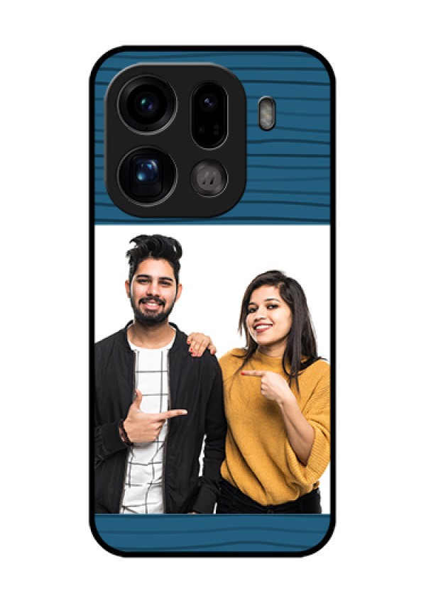 Oppo Find X9 Pro 5G Custom Glass Phone Case - Blue Pattern Cover Design
