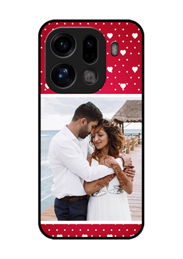 Oppo Find X9 Pro 5G Custom Glass Phone Case - Hearts Mobile Case Design