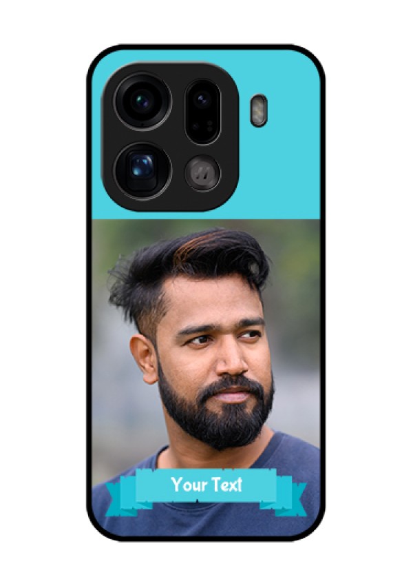 Oppo Find X9 Pro 5G Custom Glass Phone Case - Blue Color Design