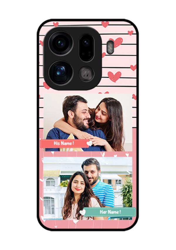 Oppo Find X9 Pro 5G Custom Glass Phone Case - Photo With Heart Design