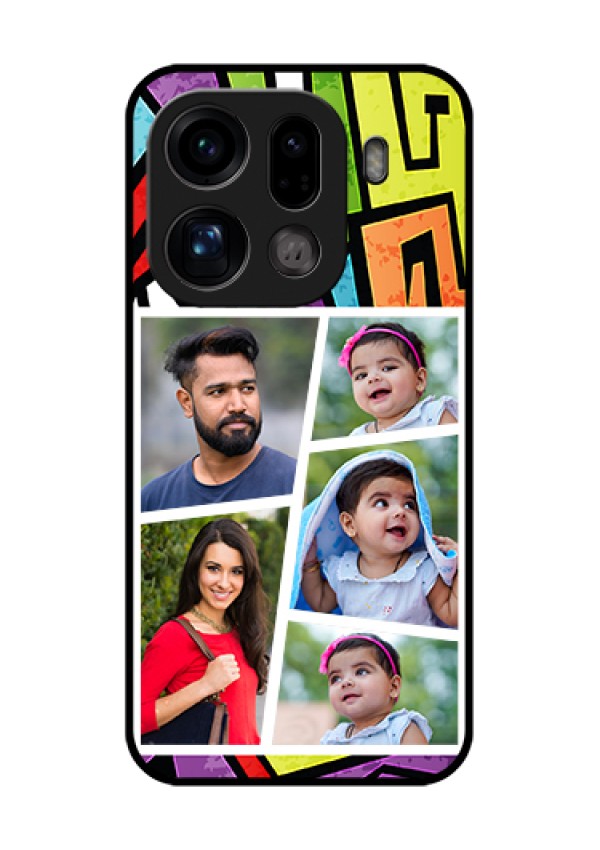 Oppo Find X9 Pro 5G Custom Glass Phone Case - Graffiti Pattern Design