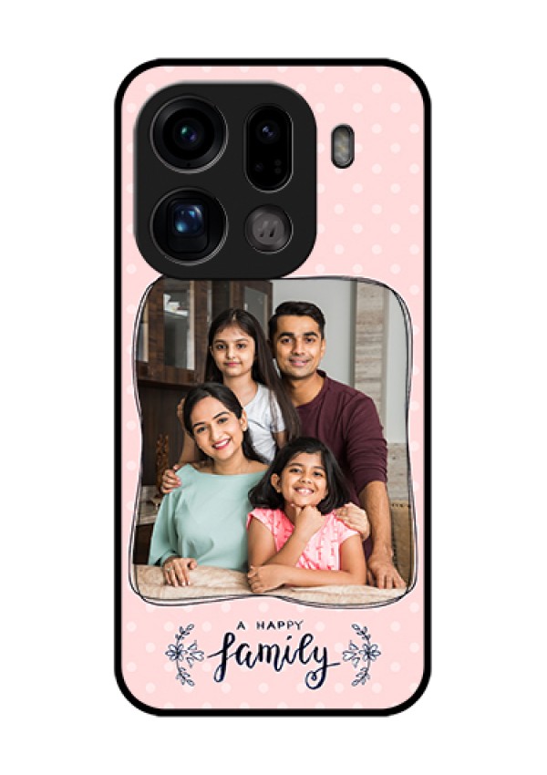 Oppo Find X9 Pro 5G Custom Glass Phone Case - Family With Dots Design