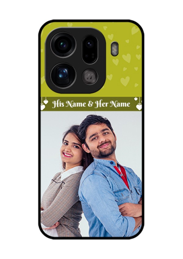 Oppo Find X9 Pro 5G Custom Glass Phone Case - You & Me Heart Design
