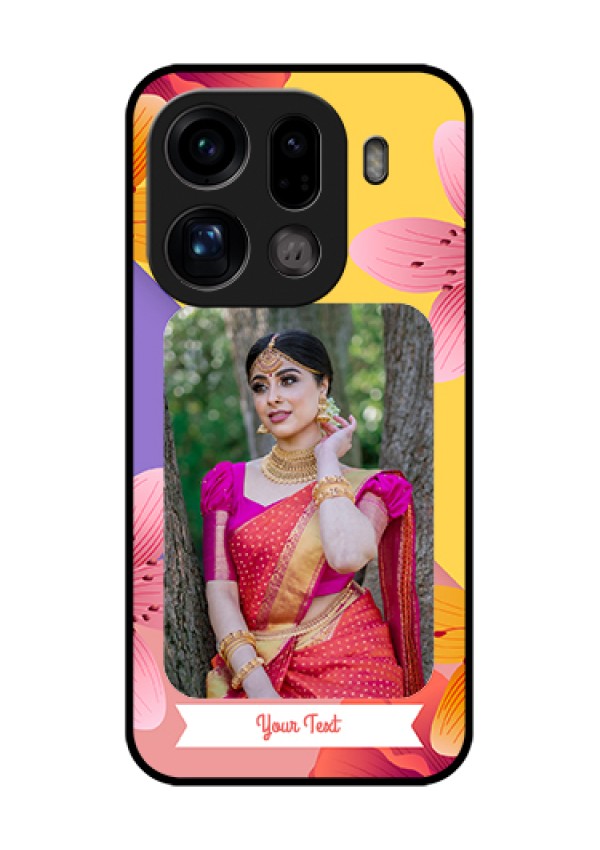Oppo Find X9 Pro 5G Custom Glass Phone Case - 3 Image With Vintage Floral Design