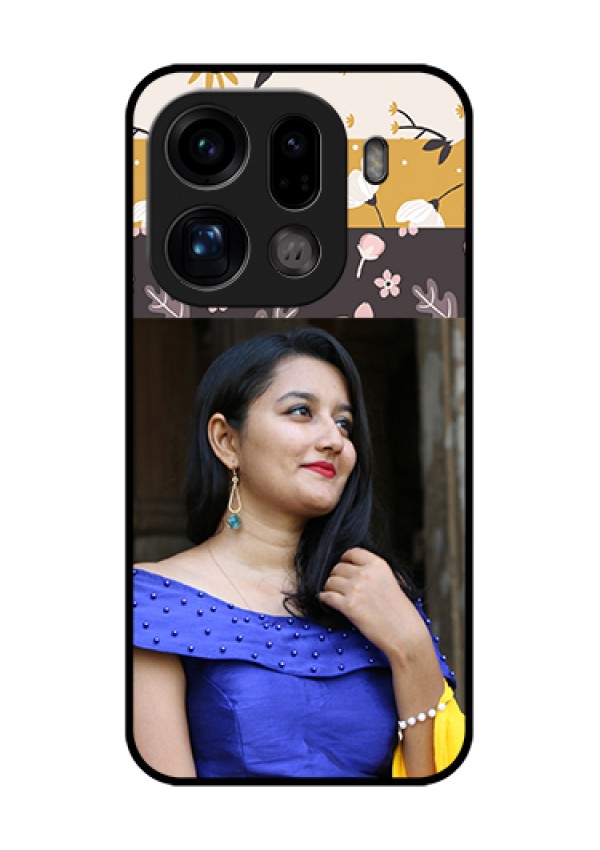 Oppo Find X9 Pro 5G Custom Glass Phone Case - Stylish Floral Design