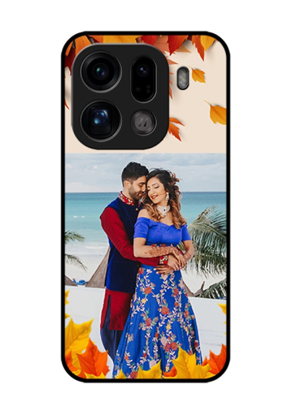 Oppo Find X9 Pro 5G Custom Glass Phone Case - Autumn Maple Leaves Design