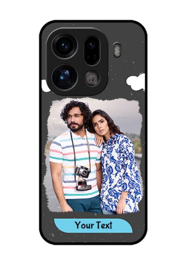 Oppo Find X9 Pro 5G Custom Glass Phone Case - Splashes With Love Doodles Design