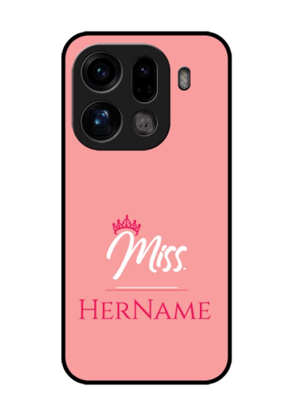 Oppo Find X9 Pro 5G Custom Glass Phone Case - Mrs With Name Design