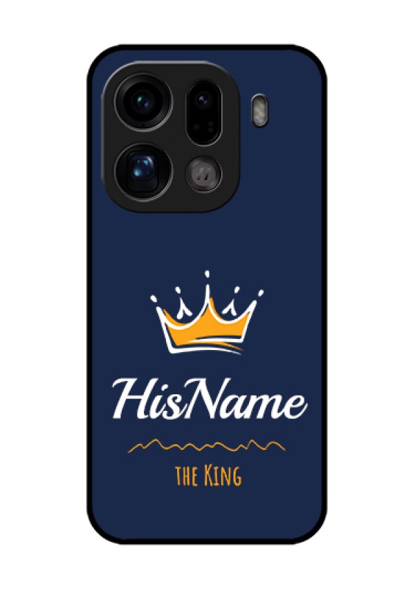 Oppo Find X9 Pro 5G Custom Glass Phone Case - King With Name Design