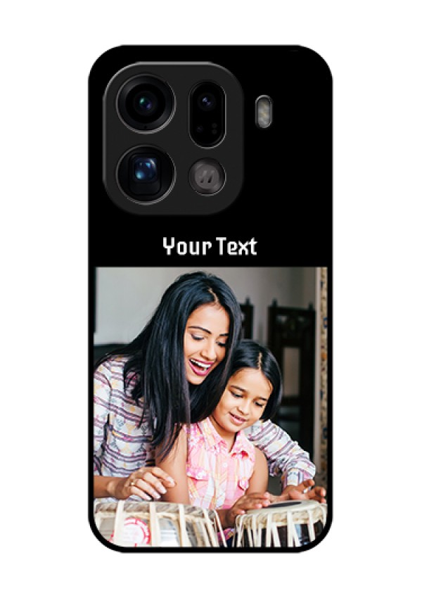 Oppo Find X9 Pro 5G Custom Glass Phone Case - Photo With Name Design