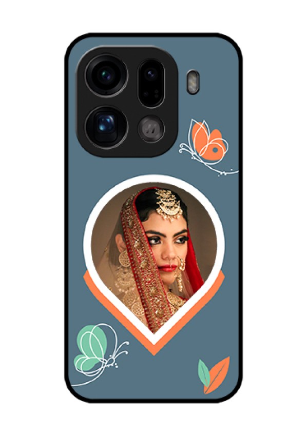 Oppo Find X9 Pro 5G Custom Glass Phone Case - Droplet Butterflies Design