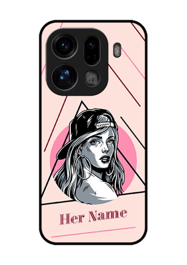 Oppo Find X9 Pro 5G Custom Glass Phone Case - Rockstar Girl Design