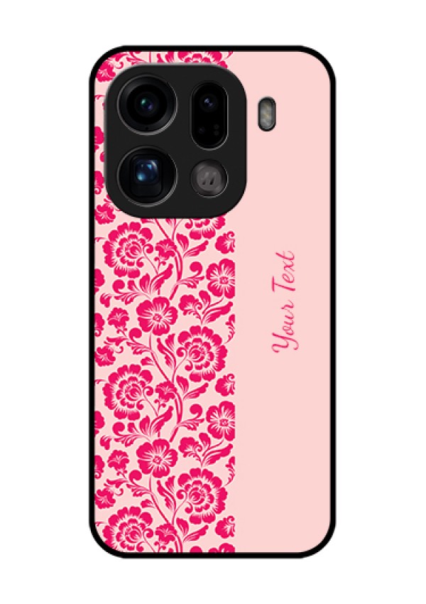 Oppo Find X9 Pro 5G Custom Glass Phone Case - Attractive Floral Pattern Design