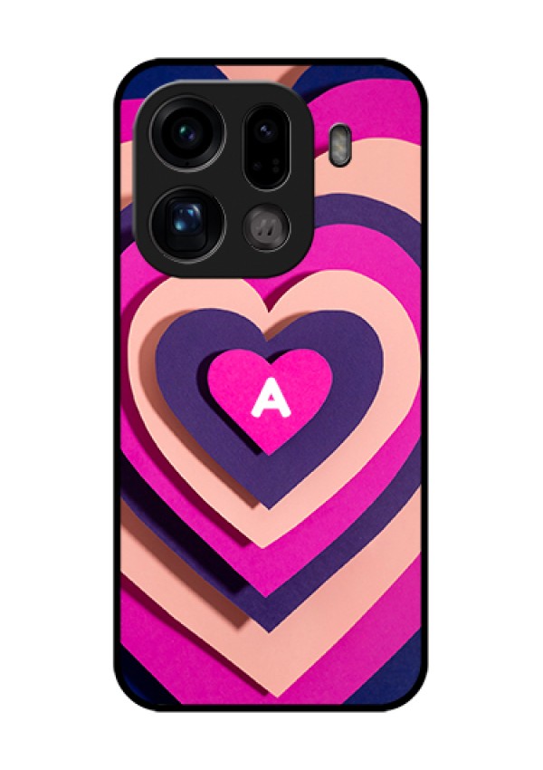 Oppo Find X9 Pro 5G Custom Glass Phone Case - Cute Heart Pattern Design