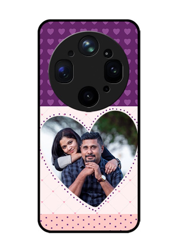 Oppo Find X9 Ultra 5G Custom Glass Phone Case - Violet Love Dots Design
