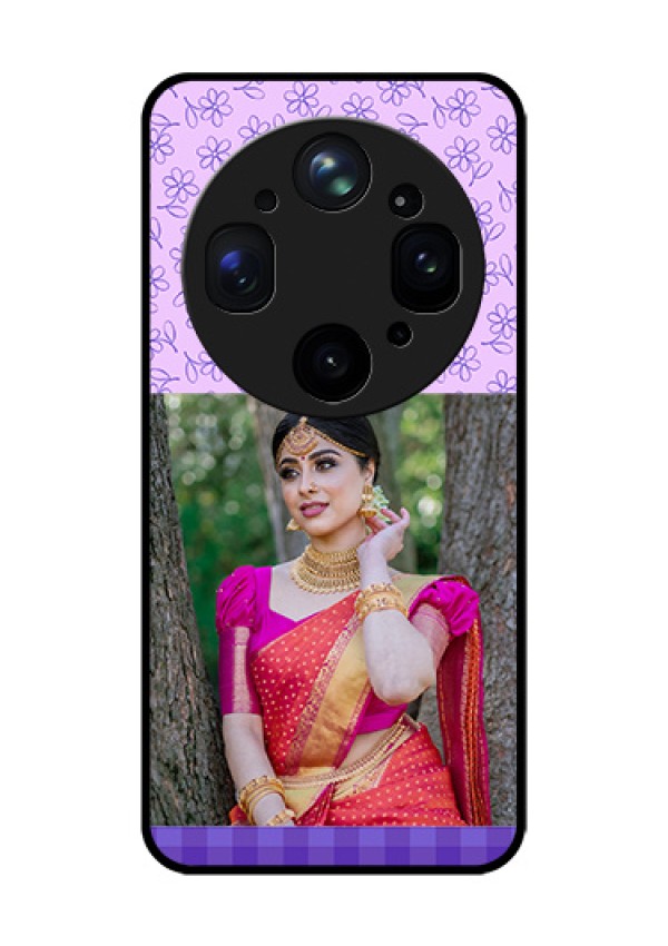 Oppo Find X9 Ultra 5G Custom Glass Phone Case - Purple Floral Design