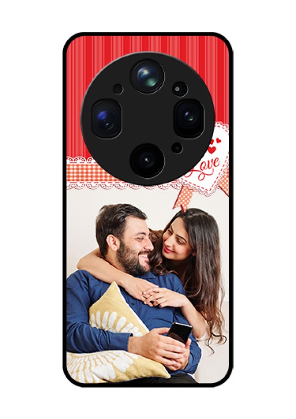 Oppo Find X9 Ultra 5G Custom Glass Phone Case - Red Love Pattern Design