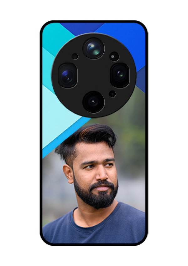 Oppo Find X9 Ultra 5G Custom Glass Phone Case - Blue Pattern Design