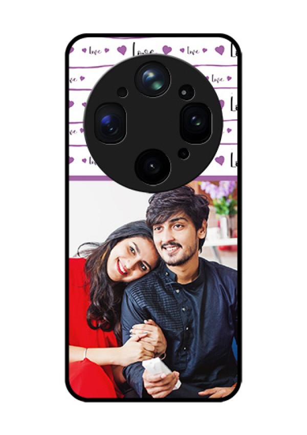 Oppo Find X9 Ultra 5G Custom Glass Phone Case - Couples Heart Design
