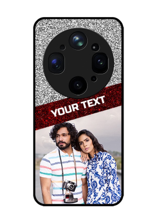 Oppo Find X9 Ultra 5G Custom Glass Phone Case - Image Holder With Glitter Strip Design