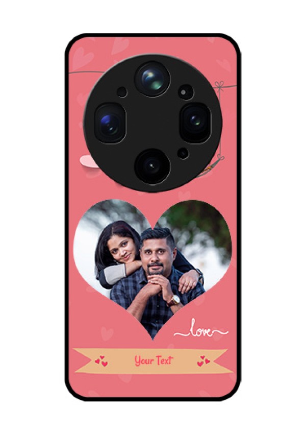 Oppo Find X9 Ultra 5G Custom Glass Phone Case - Peach Color Love Design