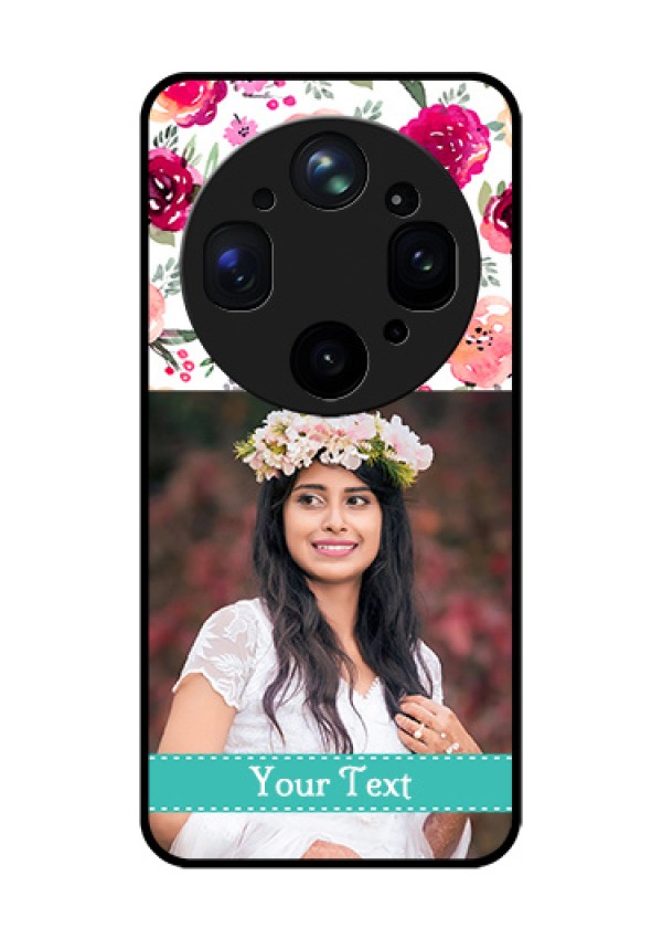 Oppo Find X9 Ultra 5G Custom Glass Phone Case - Water Colors Floral Design