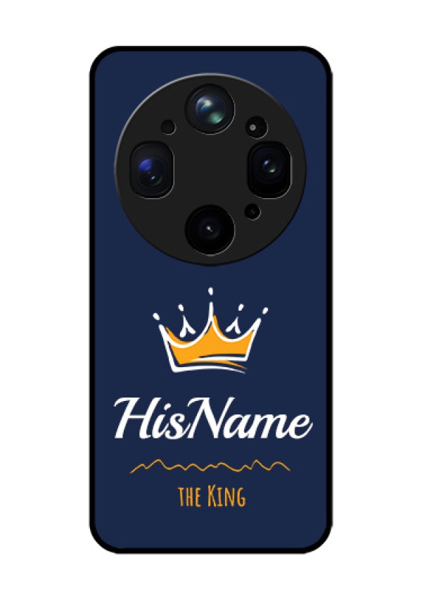 Oppo Find X9 Ultra 5G Custom Glass Phone Case - King With Name Design