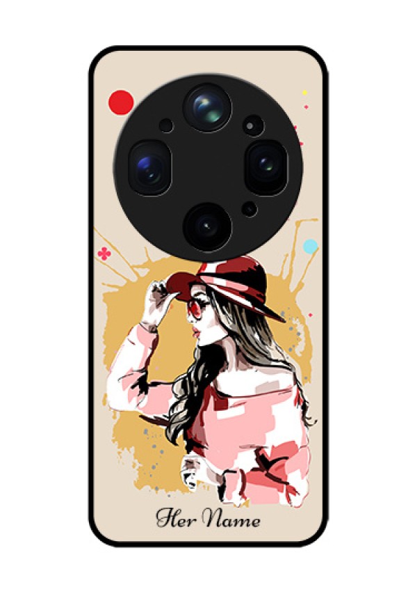 Oppo Find X9 Ultra 5G Custom Glass Phone Case - Women With Pink Hat Design