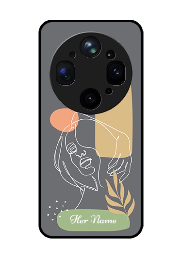 Oppo Find X9 Ultra 5G Custom Glass Phone Case - Gazing Woman Line Art Design