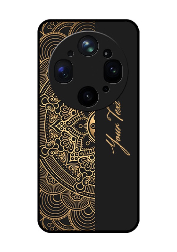 Oppo Find X9 Ultra 5G Custom Glass Phone Case - Mandala Art With Custom Text Design