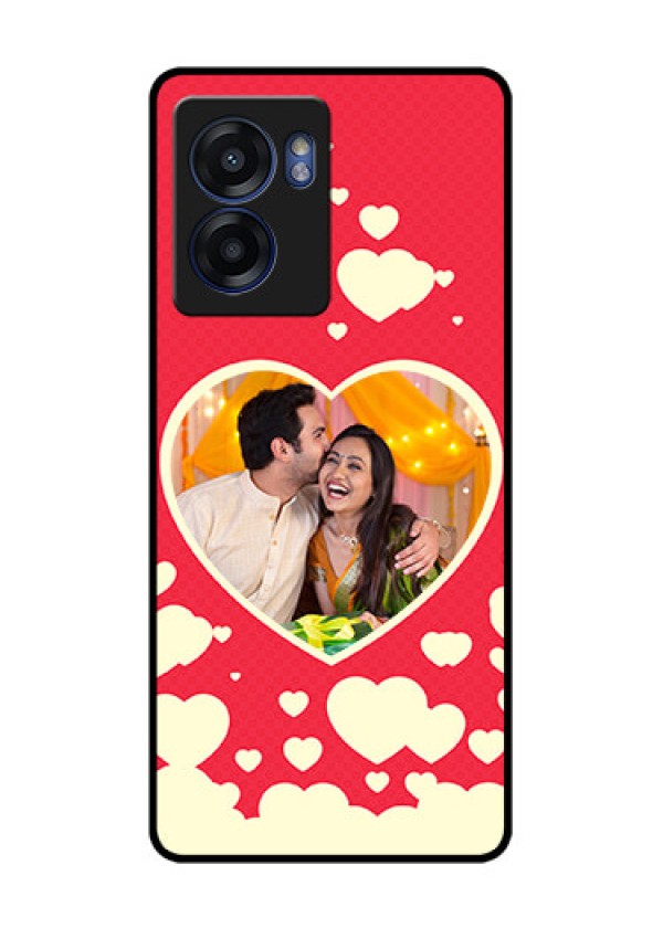 Oppo K10 5G Custom Glass Mobile Case - Love Symbols Phone Cover Design