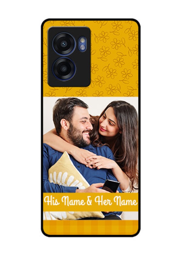 Oppo K10 5G Custom Glass Mobile Case - Yellow Floral Design