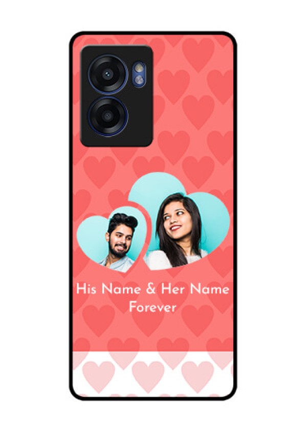 Oppo K10 5G Personalized Glass Phone Case - Couple Pic Upload Design