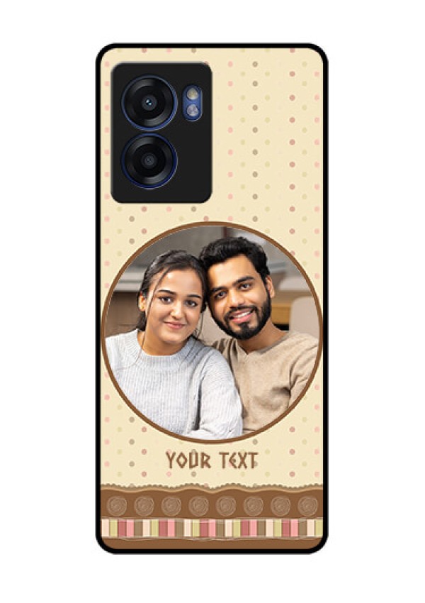 Oppo K10 5G Custom Glass Mobile Case - Brown Dotted Mobile Case Design