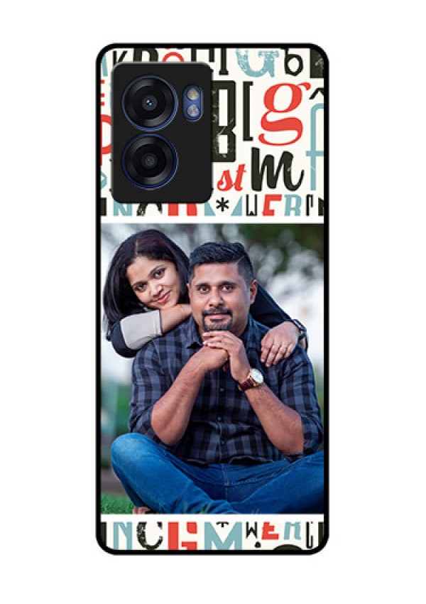 Oppo K10 5G Personalized Glass Phone Case - Alphabet Design