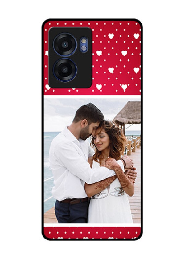Oppo K10 5G Photo Printing on Glass Case - Hearts Mobile Case Design