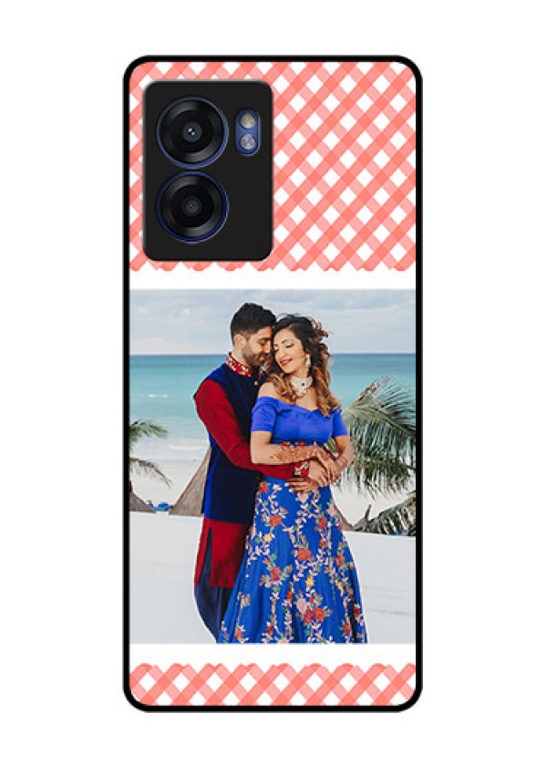 Oppo K10 5G Personalized Glass Phone Case - Pink Pattern Design