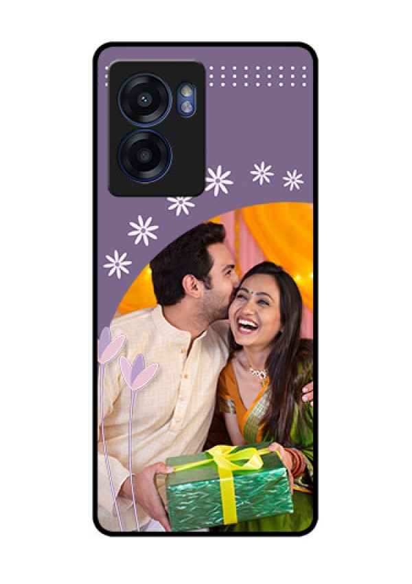 Oppo K10 5G Custom Glass Mobile Case - Lavender flowers design