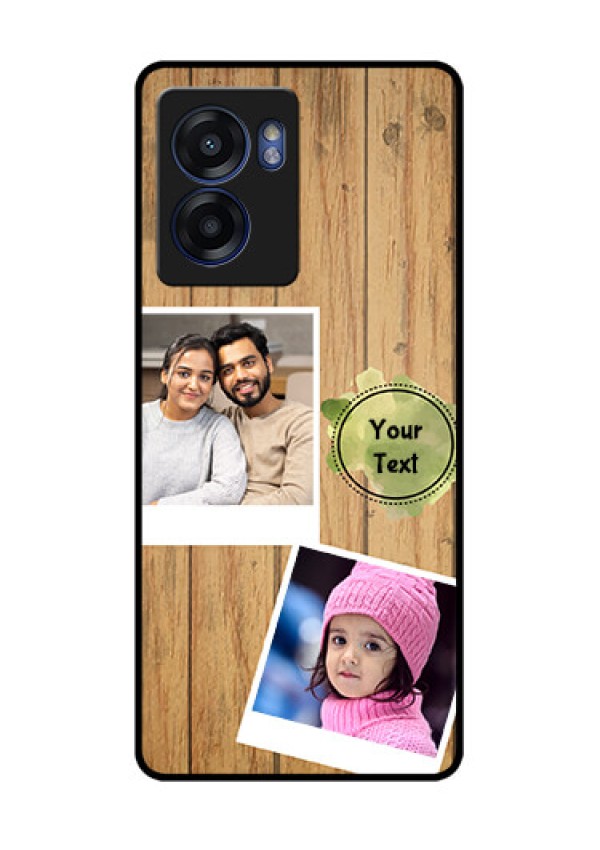 Oppo K10 5G Custom Glass Phone Case - Wooden Texture Design