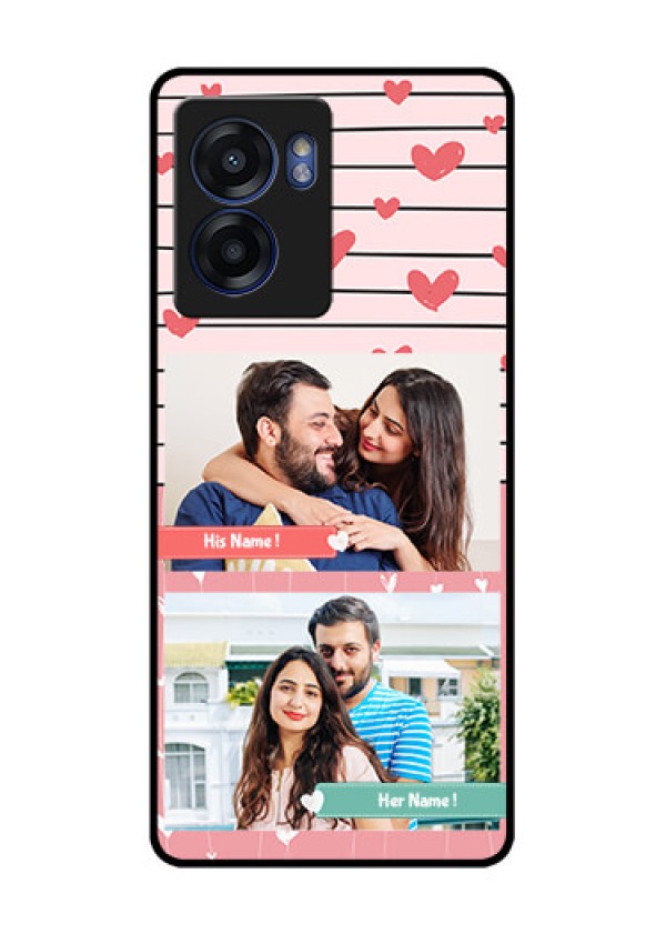 Oppo K10 5G Custom Glass Mobile Case - Photo with Heart Design