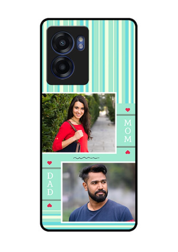 Oppo K10 5G Custom Glass Phone Case - Mom & Dad Pic Design