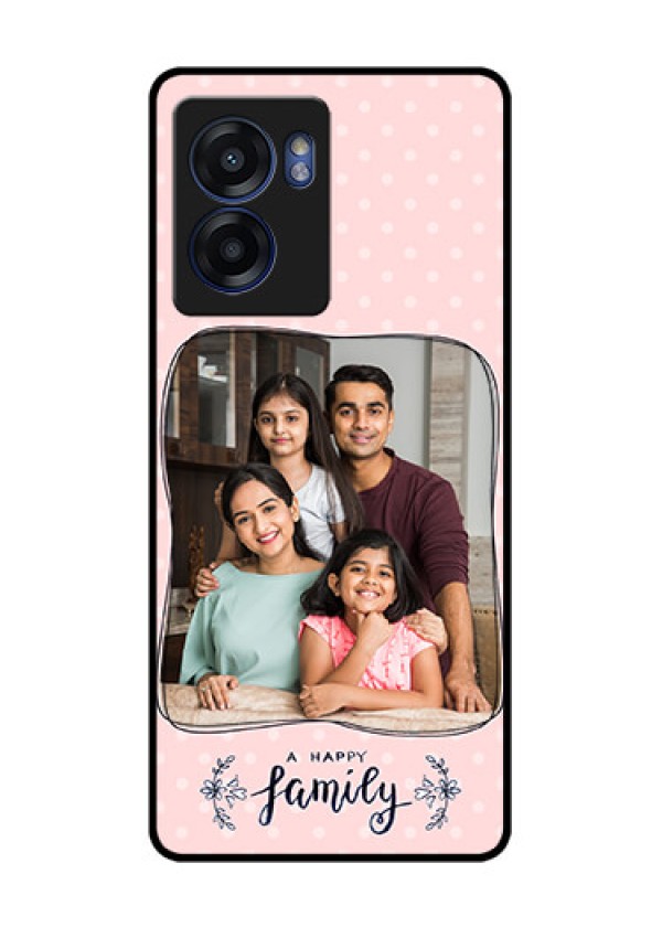 Oppo K10 5G Custom Glass Phone Case - Family with Dots Design