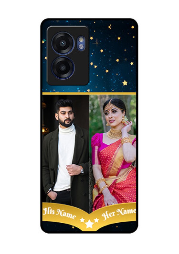 Oppo K10 5G Custom Glass Phone Case - Galaxy Stars Backdrop Design