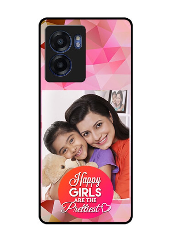 Oppo K10 5G Photo Printing on Glass Case - Abstract Triangle Design