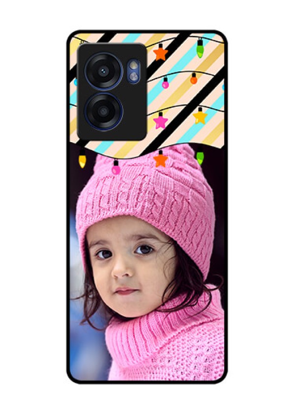 Oppo K10 5G Custom Glass Mobile Case - Lights Hanging Design
