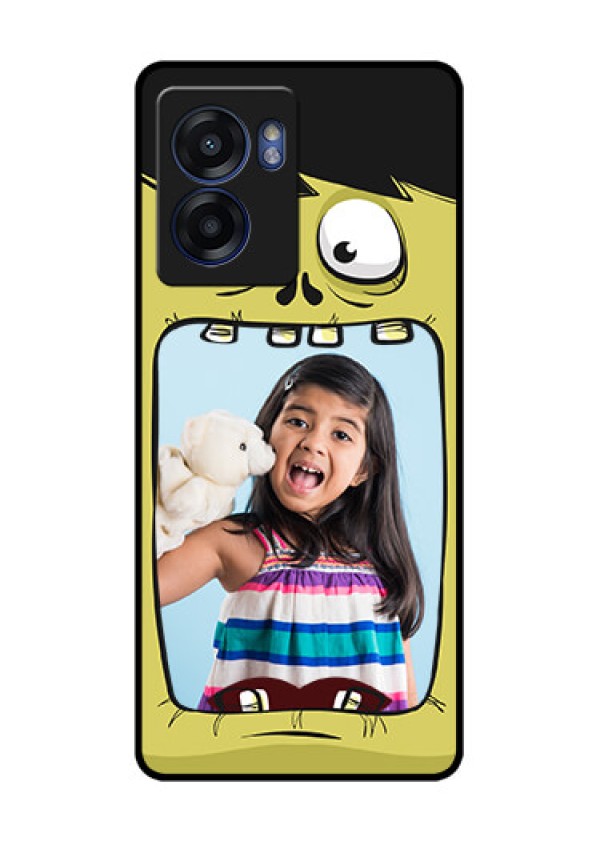 Oppo K10 5G Personalized Glass Phone Case - Cartoon monster back case Design