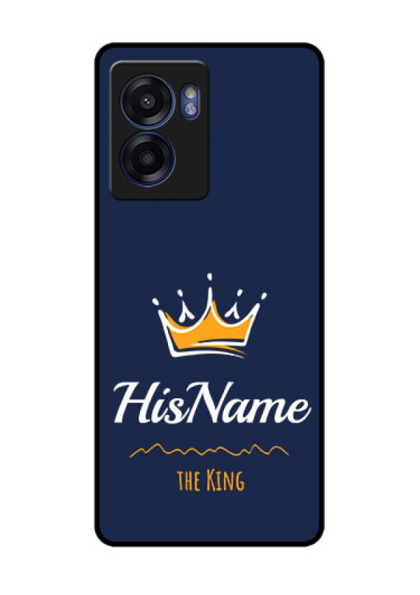 Oppo K10 5G Glass Phone Case King with Name